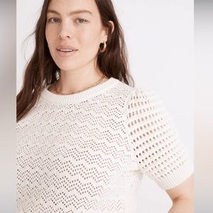 Madewell Atwater Crochet Sweater Tee